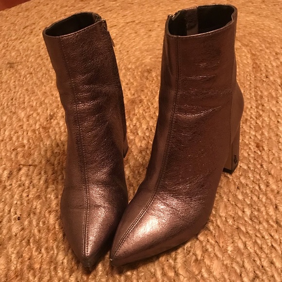 Sam Edelman Shine Subtle Silver Bootie - Picture 2 of 6